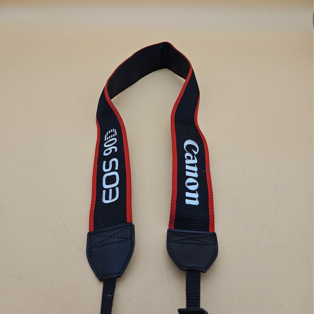 Canon EOS 90D Genuine Black / Red / White Camera Neck Strap
